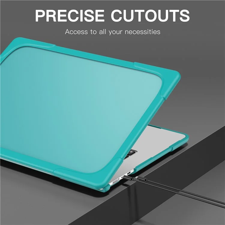 Étui pour ordinateur portable pour Macbook Air 15 pouces (2023) M2 A2941 / (2024) A3114 M3 Conception de support Notebook Anti-Rayures Couverture rigide en PC - Bleu bébé