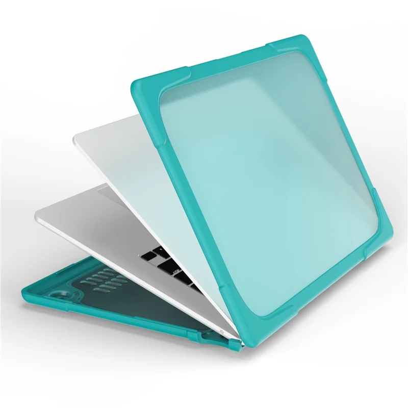 Étui pour ordinateur portable pour Macbook Air 15 pouces (2023) M2 A2941 / (2024) A3114 M3 Conception de support Notebook Anti-Rayures Couverture rigide en PC - Bleu bébé