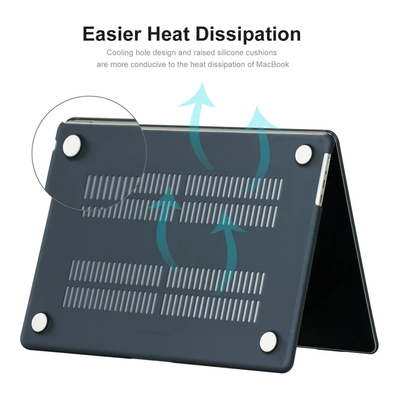 Funda Mate Resistente a Golpes ENKAY HAT PRINCE para Macbook Air 15 pulgadas (2025) / (2024) A3114 M3 / (2023) M2 A2941, Funda Delgada Anticaídas para Portátil - Gris