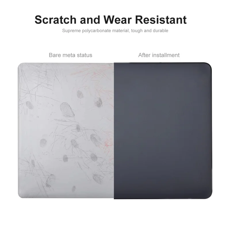 ENKAY HAT PRINCE Capa a prova de choques para Macbook Air 15 polegadas (2023) A2941 / A3114 (Versão dos EUA) Capa de laptop fosca com filme de teclado TPU + plugues à prova de poeira - Preto