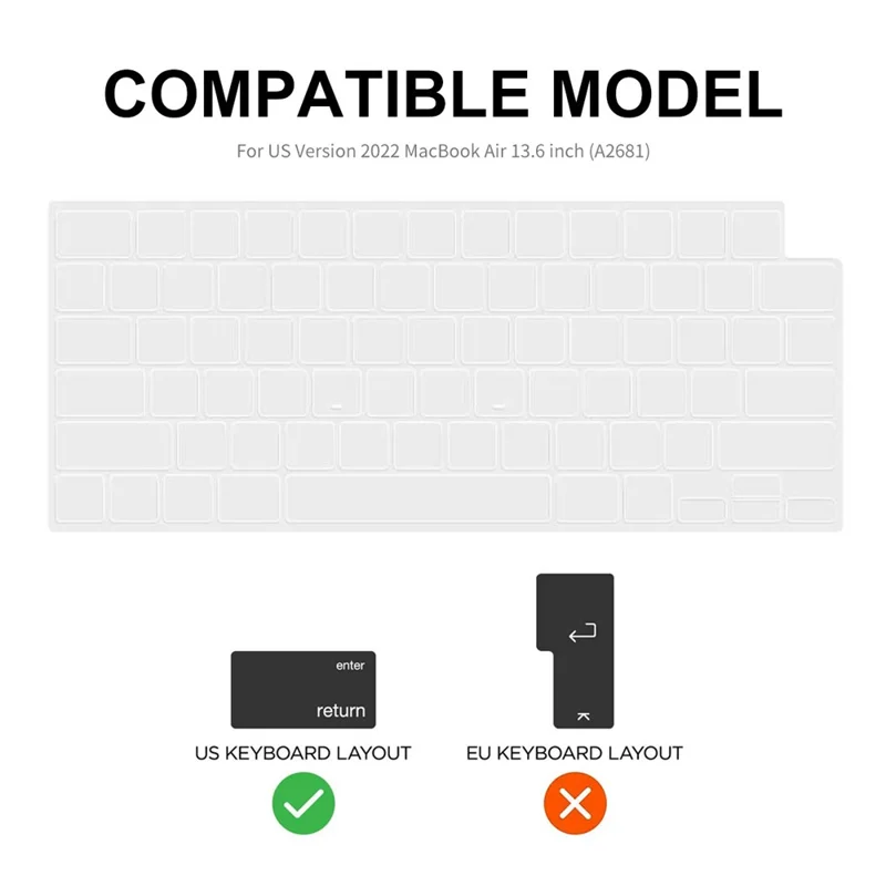 ENKAY HAT PRINCE Capa a prova de choques para Macbook Air 15 polegadas (2023) A2941 / A3114 (Versão dos EUA) Capa de laptop fosca com filme de teclado TPU + plugues à prova de poeira - Preto