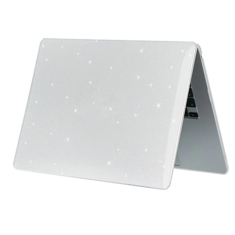 ENKAY HAT PRINCE For Macbook Air 15 inch (2025) / (2024) / (2023) A2941 (EU Version) Glitter PC Laptop Case with TPU Film + Plugs - Transparent