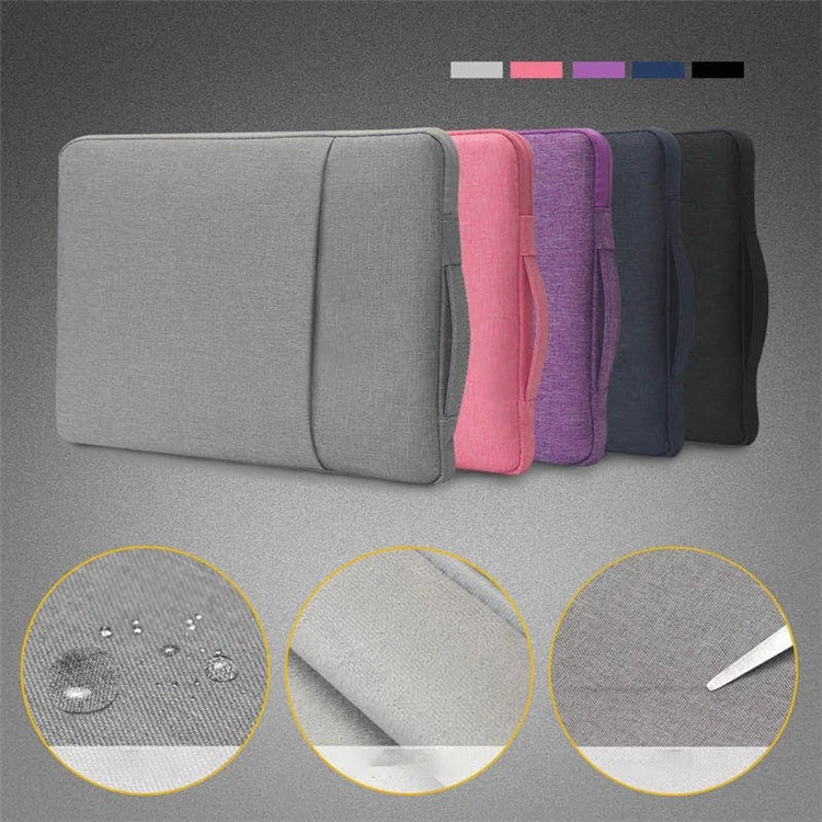 Bolsa de Armazenamento de Computador Portátil de 11 Polegadas Nylon Portátil Tote Laptop Bag Capa Protetora - Cinza
