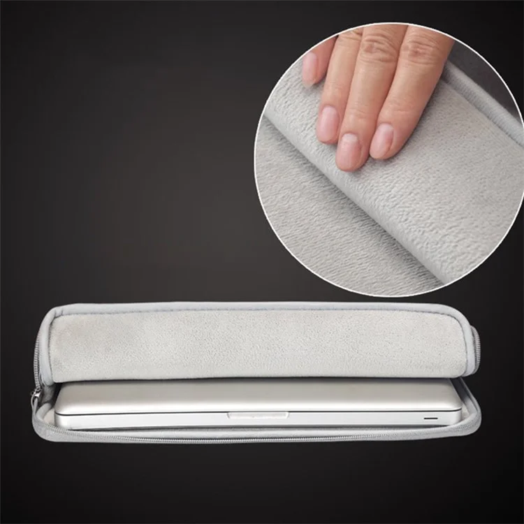 Bolsa de Armazenamento de Computador Portátil de 11 Polegadas Nylon Portátil Tote Laptop Bag Capa Protetora - Cinza
