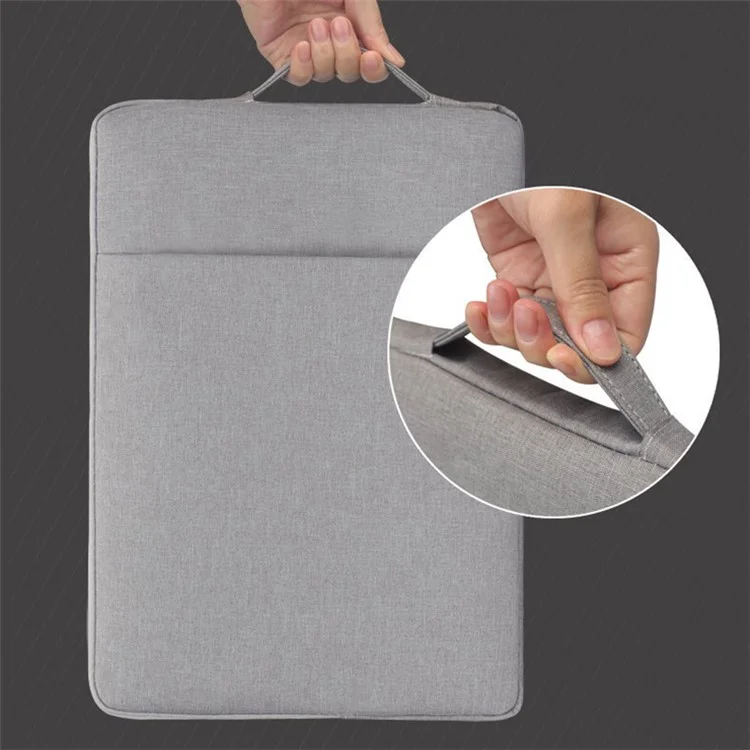 Bolsa de Armazenamento de Computador Portátil de 11 Polegadas Nylon Portátil Tote Laptop Bag Capa Protetora - Cinza