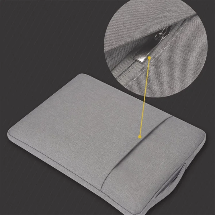 Bolsa de Armazenamento de Computador Portátil de 11 Polegadas Nylon Portátil Tote Laptop Bag Capa Protetora - Cinza