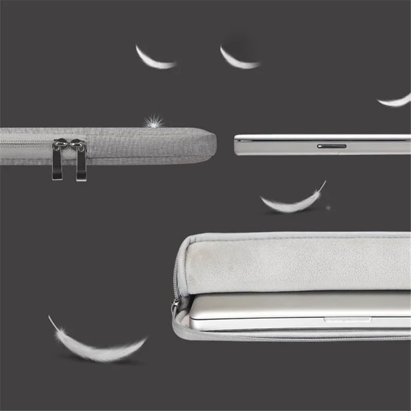 15.6 Inch Notebook Computer Bag Storage Pouch Nylon Laptop Sleeve Handbag for Travel - Purple