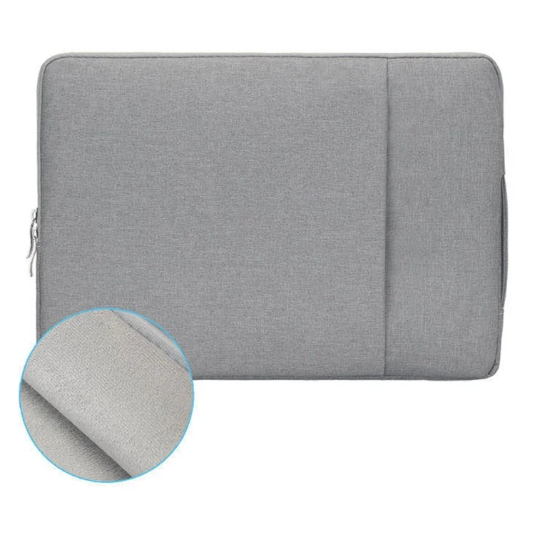 13.3 Inch Notebook Computer Storage Handbag Water-Repellent Nylon Laptop Sleeve for School, Travel, Business Trip - Grey