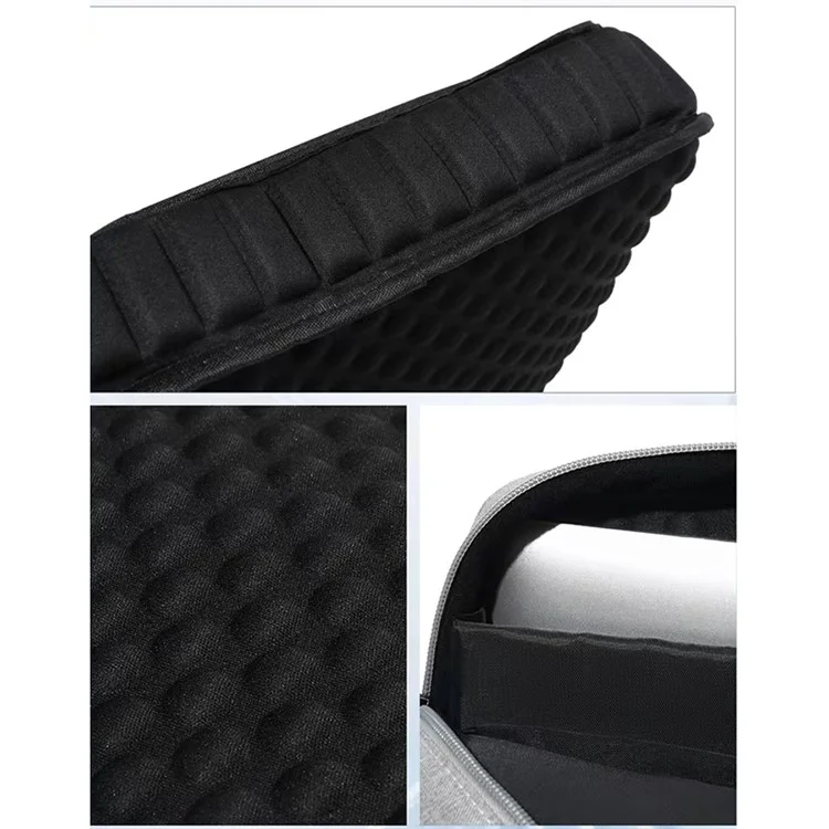 15.6 Inch Laptop Storage Bag Travel-friendly Oxford Cloth+Polyester Handbag Notebook Computer Shoulder Bag - Light Grey