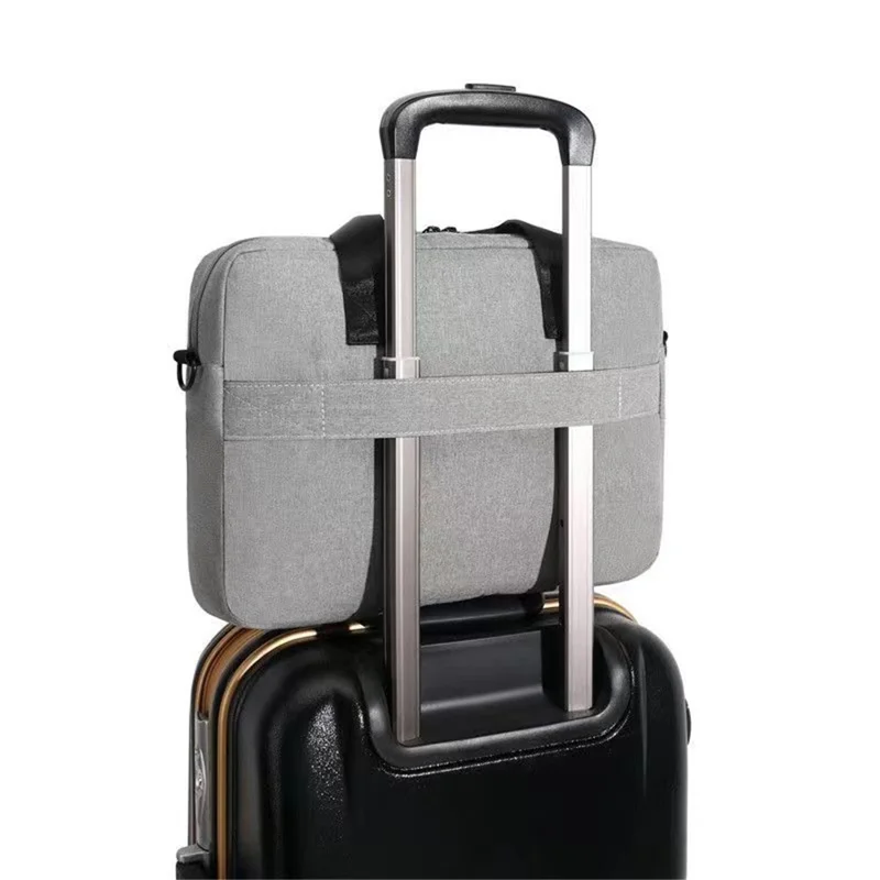 15.6 Inch Laptop Storage Bag Travel-friendly Oxford Cloth+Polyester Handbag Notebook Computer Shoulder Bag - Blue