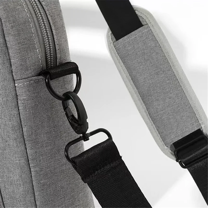 15.4 Inch Laptop Shoulder Bag Handbag Notebook Computer Pouch Oxford Cloth+Polyester Storage Sleeve - Pink