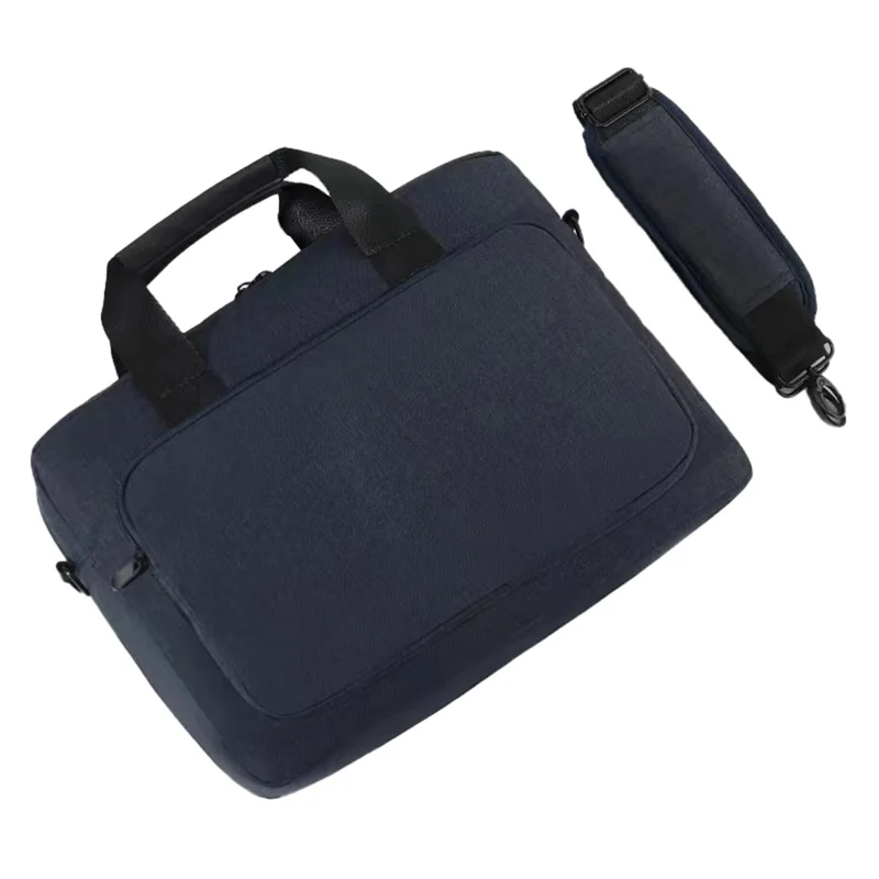 15.4 Inch Laptop Shoulder Bag Handbag Notebook Computer Pouch Oxford Cloth+Polyester Storage Sleeve - Blue