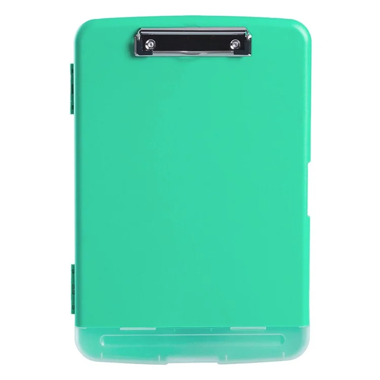 ZANYANG 83301 A4 File PP Organizer Box Writing Board A4 Document Storage Box with Clip and Pen Slot - Mint Green