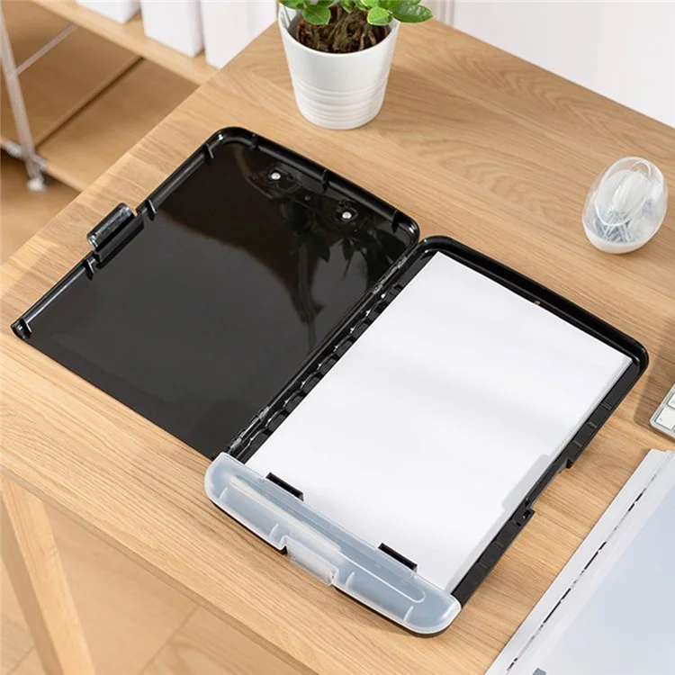 ZANYANG 83301 A4 File PP Organizer Box Writing Board A4 Document Storage Box with Clip and Pen Slot - Mint Green