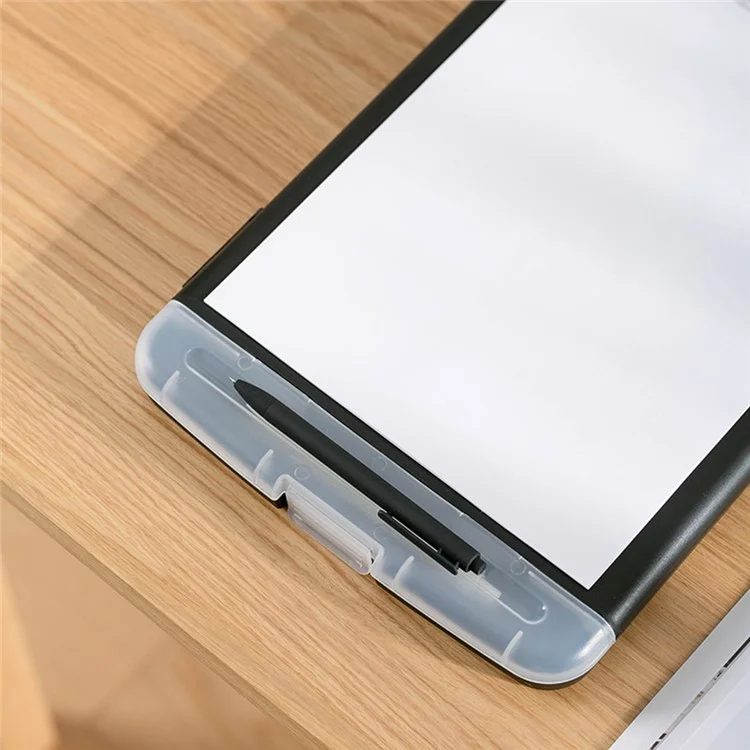 ZANYANG 83301 A4 File PP Organizer Box Writing Board A4 Document Storage Box with Clip and Pen Slot - Mint Green