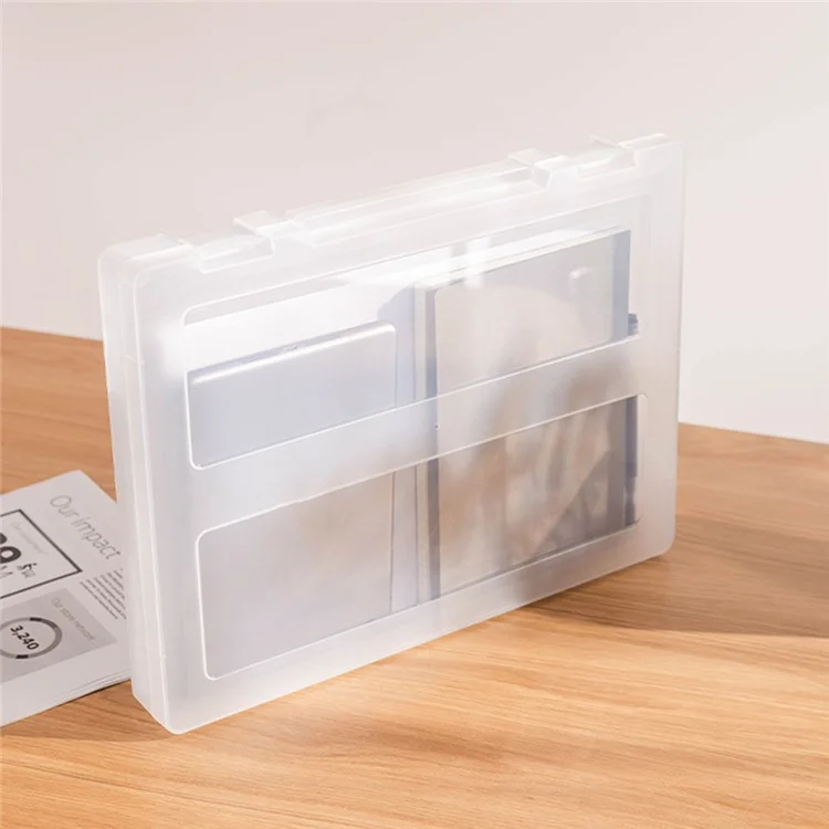 Zanyang 1149 Transparent A4 File Box Portable Paper Document Case Case Con Handle