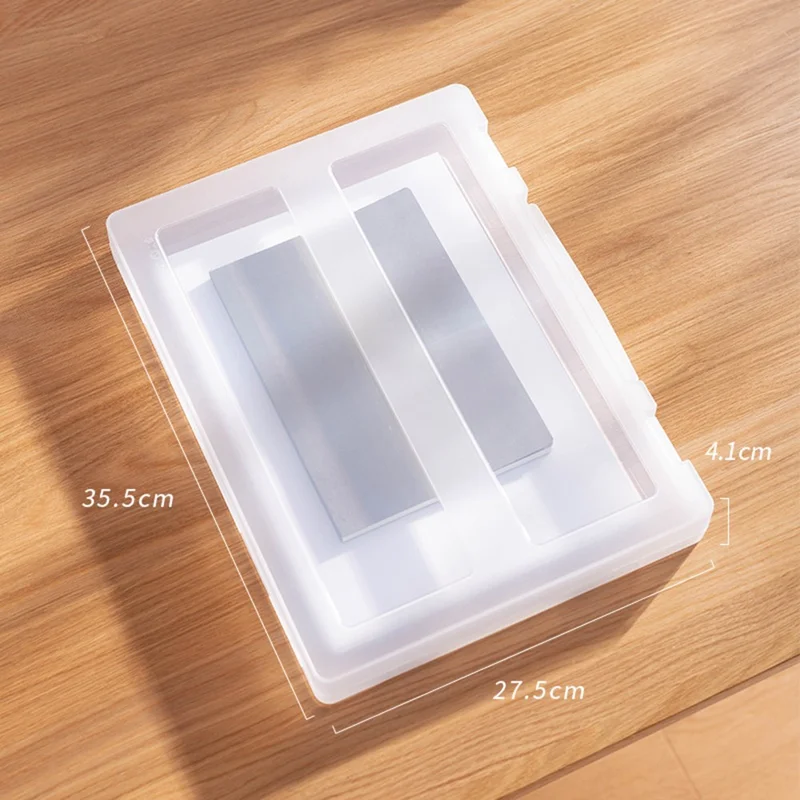 Zanyang 1149 Transparent A4 File Box Portable Paper Document Case Case Con Handle