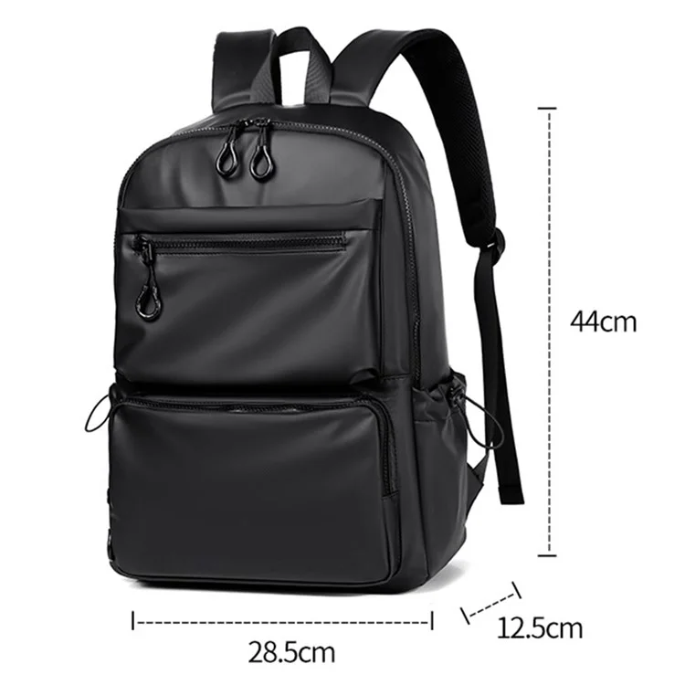 1913 Polyester Backpack Men's Travel Shoulders Bag Notebook Computer Laptop Carrying Bag Daypack - Black