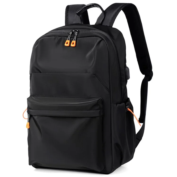 310 Travel Commuting Waterproof Polyester Backpack Men Casual Dual Shoulder Laptop Bag - Black