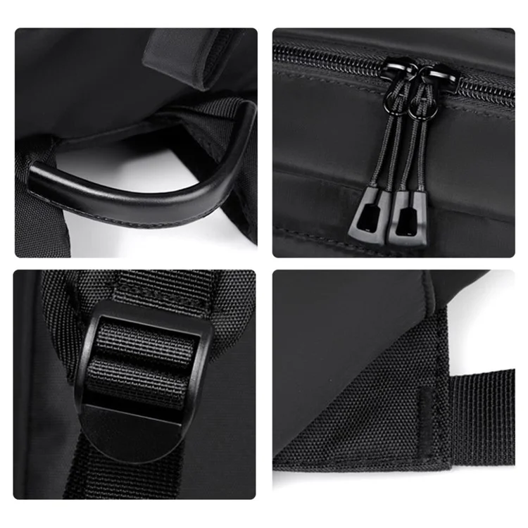 795 Large Capacity Waterproof Oxford Cloth Backpack Men Dual Shoulder Laptop Bag - Black