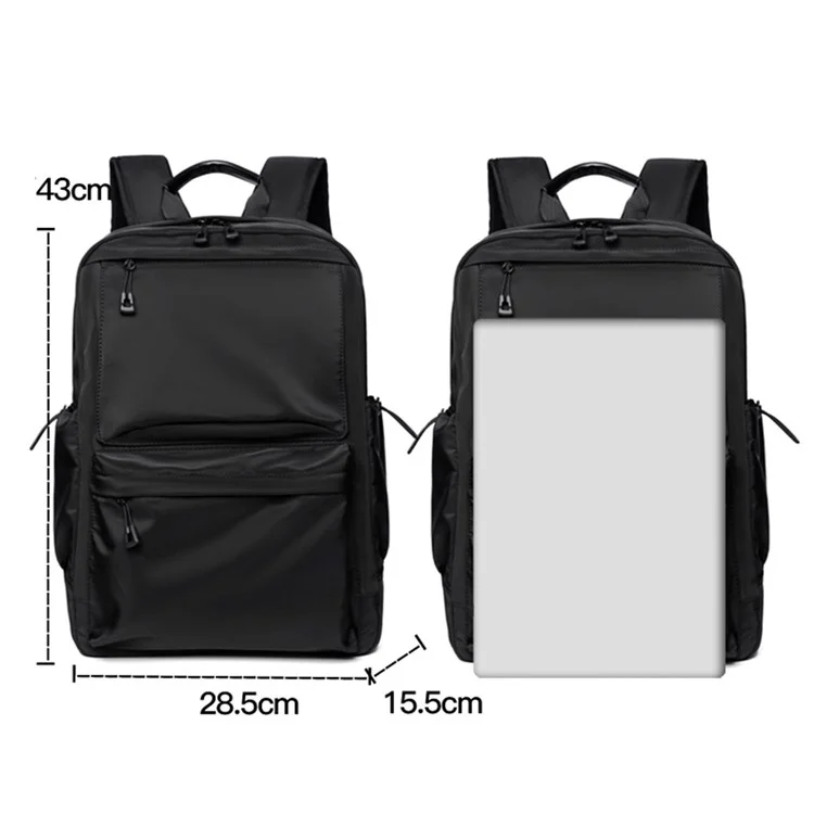 795 Large Capacity Waterproof Oxford Cloth Backpack Men Dual Shoulder Laptop Bag - Black