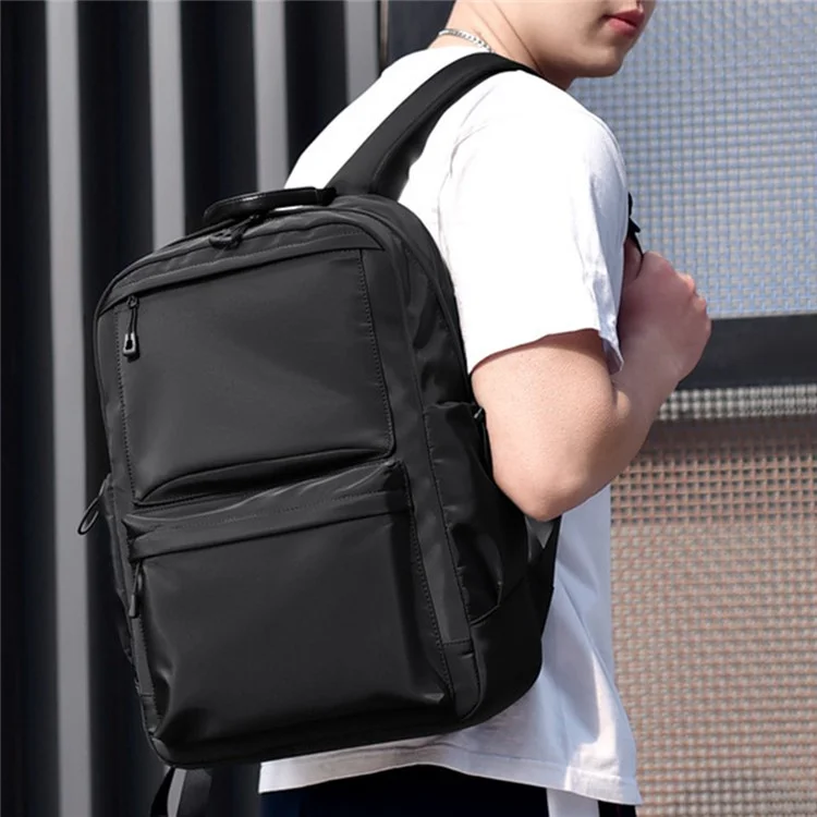 795 Large Capacity Waterproof Oxford Cloth Backpack Men Dual Shoulder Laptop Bag - Black