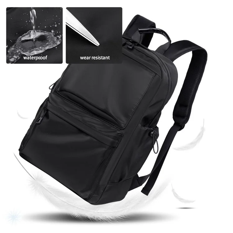 795 Large Capacity Waterproof Oxford Cloth Backpack Men Dual Shoulder Laptop Bag - Black