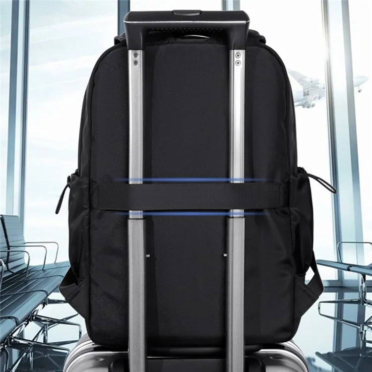 795 Large Capacity Waterproof Oxford Cloth Backpack Men Dual Shoulder Laptop Bag - Black