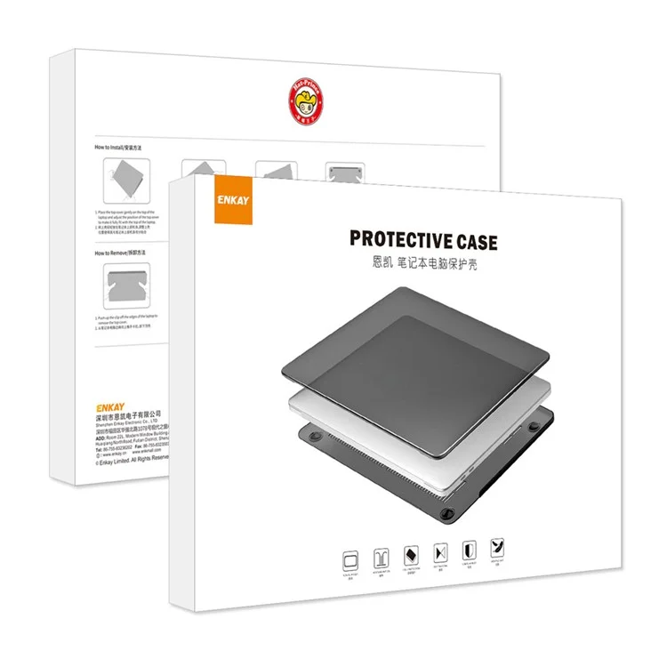 ENKAY HAT PRINCE Harte PC-Hülle für MacBook Pro 14 Zoll (2021) A2442 / (2023) A2779 (EU-Version) Stoßfeste Laptop-Hülle mit Ständer - Dunkelblau