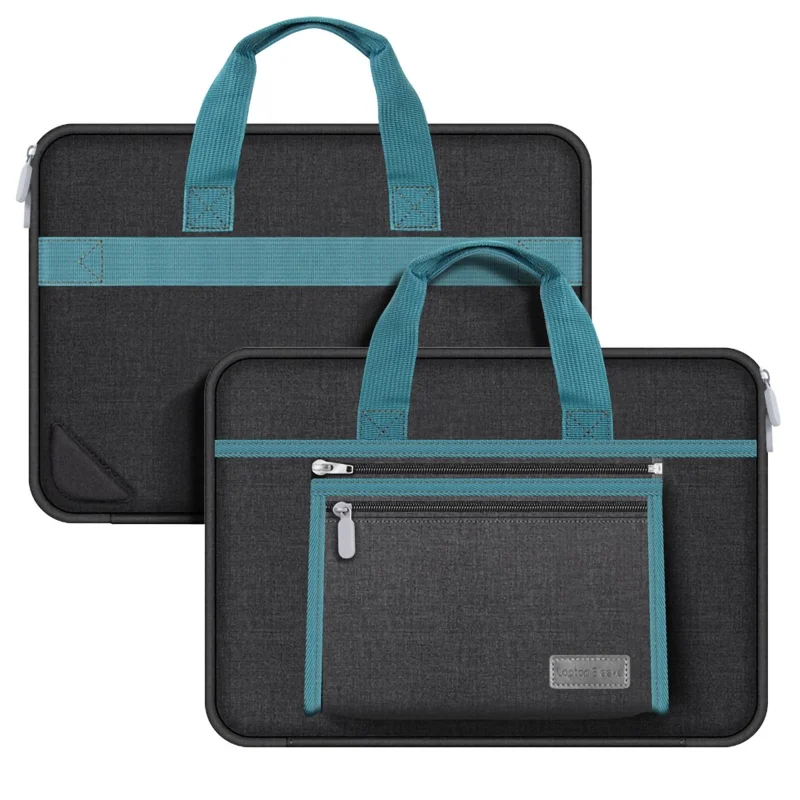 15-inch Laptop Bag Oxford Cloth Notebook Handbag Portable Carrying Pouch - Black