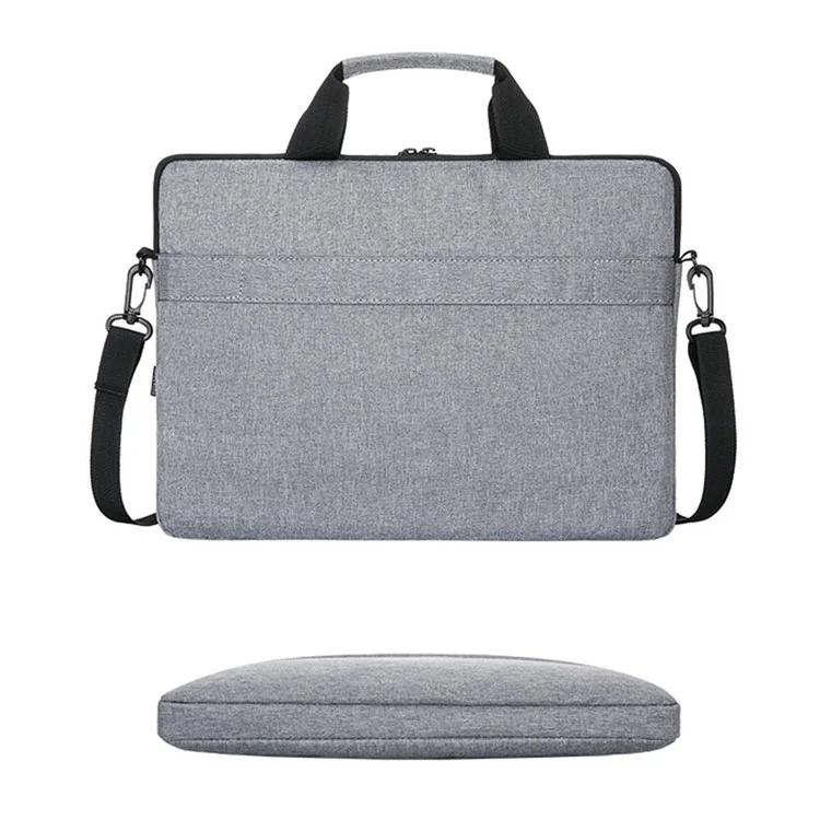 15-Zoll-Notebook-Computer-Schultergurt Oxford-Tuch + Polyester-Laptop-Sleeve-Handtasche - Grau