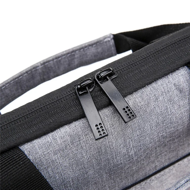 15-Zoll-Notebook-Computer-Schultergurt Oxford-Tuch + Polyester-Laptop-Sleeve-Handtasche - Grau
