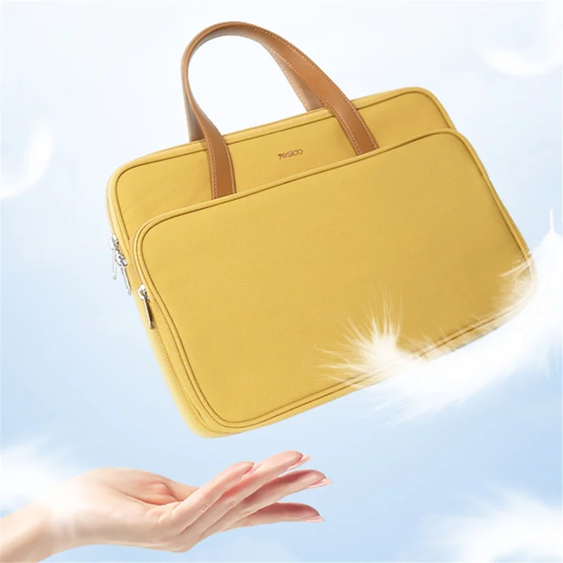 YESIDO WB36 14 Inch Laptop Handbag Soft Lining Anti-scratch Notebook Carrying Bag - Yellow