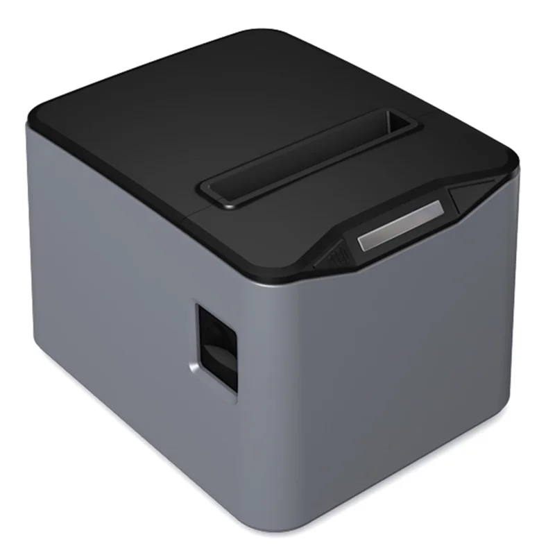 ZJ-8370 83mm Receipt Printer USB+LAN+Bluetooth-compatible High-Speed Mini Ticket Invoice Bill Printer - Black / EU Plug