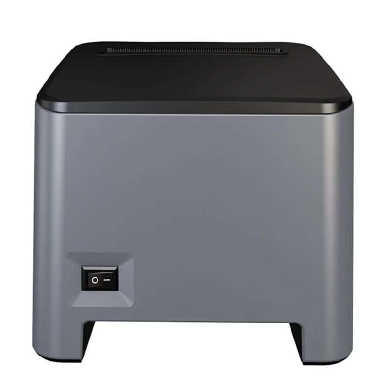 ZJ-8370 83mm Receipt Printer USB+LAN+Bluetooth-compatible High-Speed Mini Ticket Invoice Bill Printer - Black / EU Plug