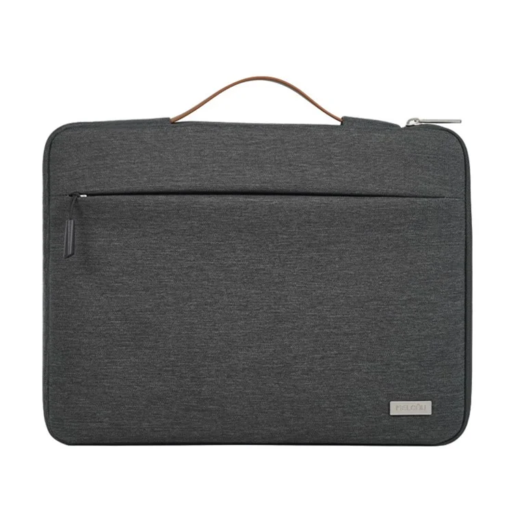 MELCOU 16,2-Zoll-Laptop-Handtasche Reißverschluss Sleeve Wasserdichter Polyester Notebook-Tragetasche - Dunkelgrau