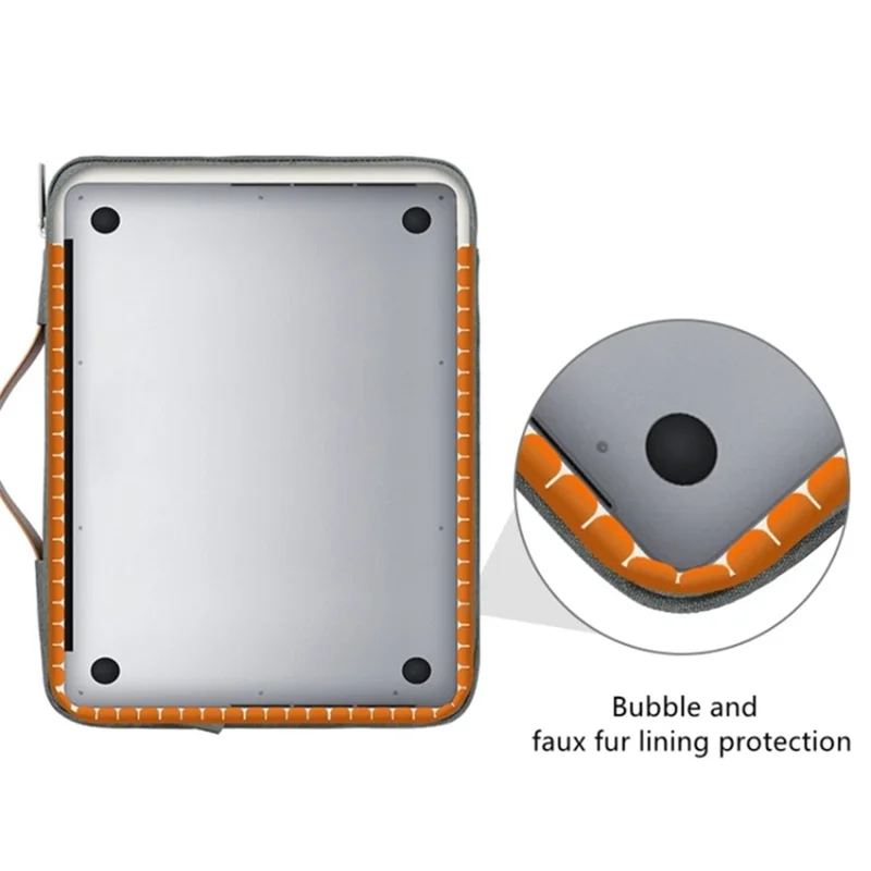 MELCOU 16.2-inch Laptop Handbag Zipper Sleeve Waterproof Polyester Notebook Carrying Bag - Olive Green