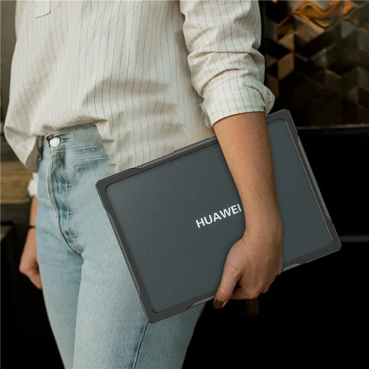 Sailor Series for Huawei MateBook 14 (2021) / (2022) / (2023) Laptop Case PC+TPU Notebook Cover - Transparent Black