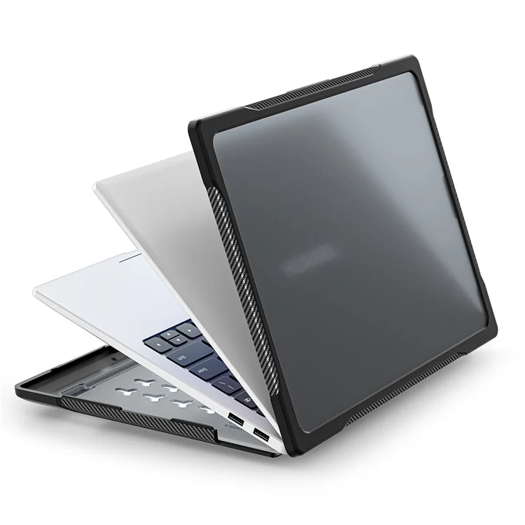 Sailor Series for Huawei MateBook 14 (2021) / (2022) / (2023) Laptop Case PC+TPU Notebook Cover - Transparent Black