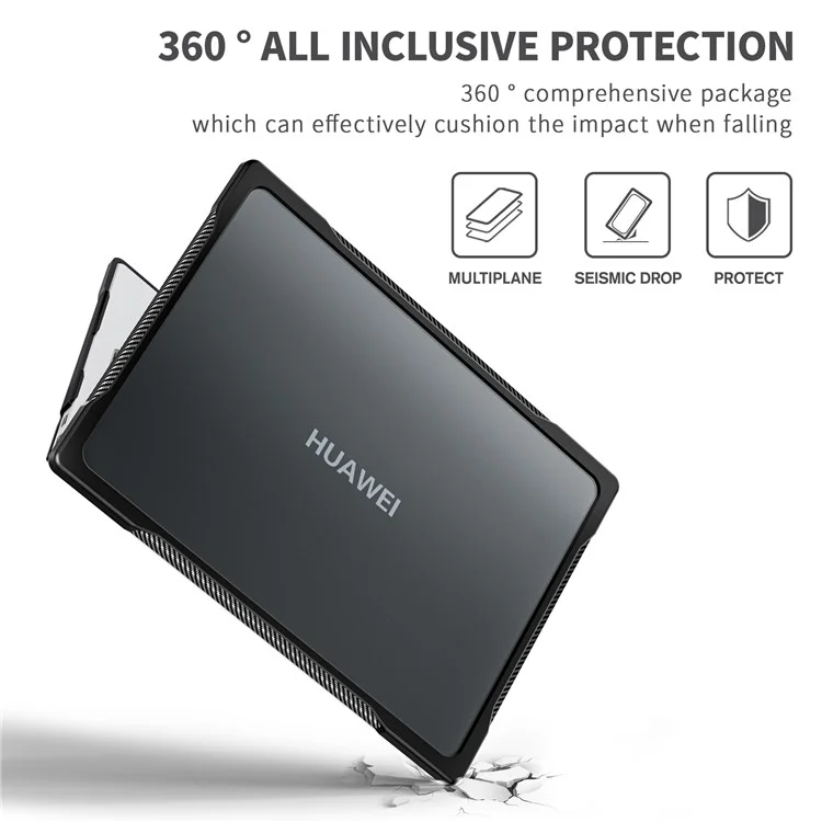 Sailor Series for Huawei MateBook 14 (2021) / (2022) / (2023) Laptop Case PC+TPU Notebook Cover - Transparent Black