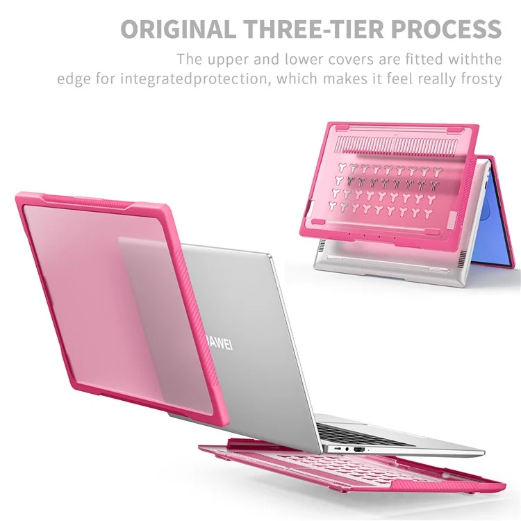 Serie Sailor para Huawei MateBook 14 (2021) / (2022) / (2023) Funda para Portátil Carcasa PC+TPU - Rosa