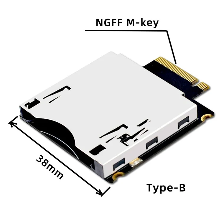 SA-038-CFB NGFF M.2 NVMe Host to CFExpress CFB Extension Adapter M2 M-key для поддержки карт памяти CFE Type-B R5 Z6 Z7