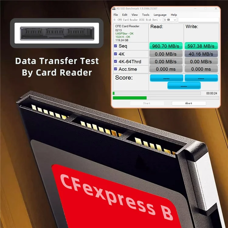 SA-046-CFB CFexpress Type-B to NVME Memory Card Kit Case CFE CFB NGFF M-key Adapter Compatible with XS Camera 8K RAW PCIe Expansion