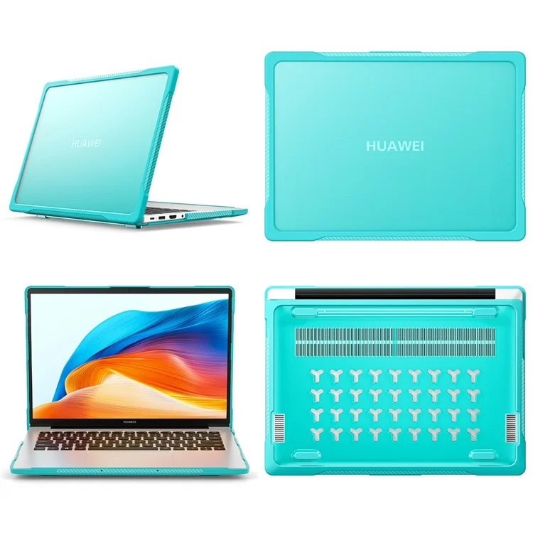 Sailor Series for Huawei MateBook D14 (2023) Case PC+TPU Anti-Cracking Protective Cover - Baby Blue
