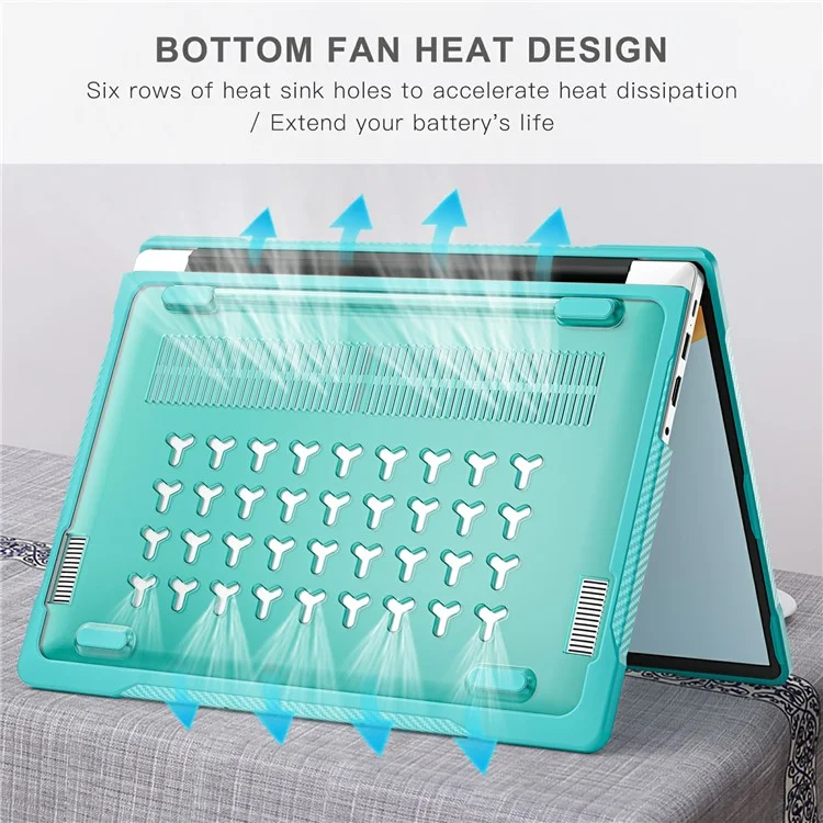 Sailor Series for Huawei MateBook D14 (2023) Case PC+TPU Anti-Cracking Protective Cover - Baby Blue