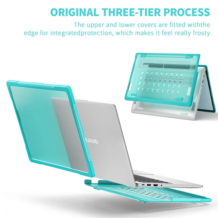 Sailor Series for Huawei MateBook D14 (2023) Case PC+TPU Anti-Cracking Protective Cover - Baby Blue
