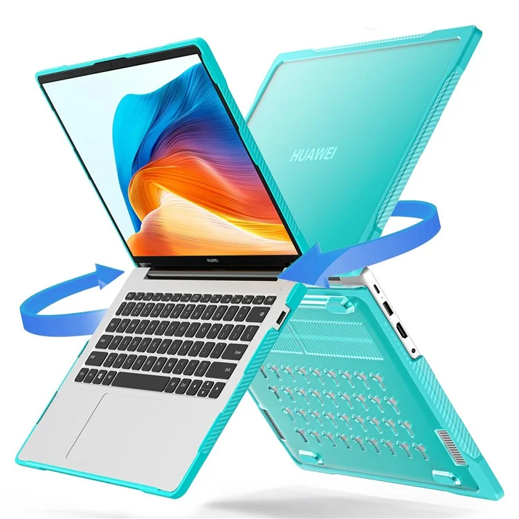 Sailor Series for Huawei MateBook D14 (2023) Case PC+TPU Anti-Cracking Protective Cover - Baby Blue