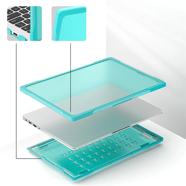 Sailor Series for Huawei MateBook D14 (2023) Case PC+TPU Anti-Cracking Protective Cover - Baby Blue