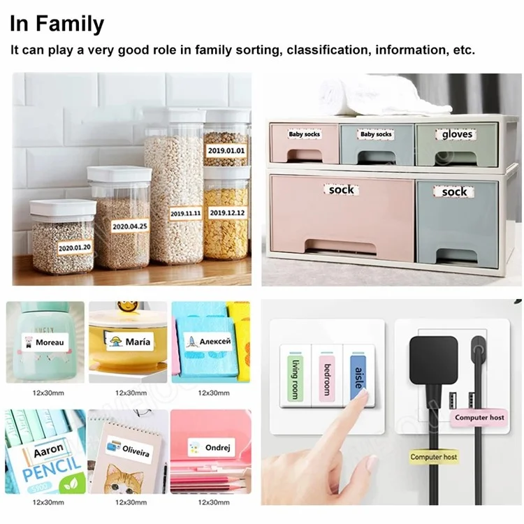 NIIMBOT D11 Portable Mini Label Printer Bluetooth-compatible Thermal Printer Inkless Printing Machine, EU Plug - Green