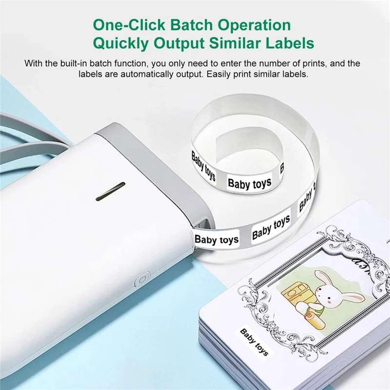 NIIMBOT D11 Portable Mini Label Printer Bluetooth-compatible Thermal Printer Inkless Printing Machine, EU Plug - White